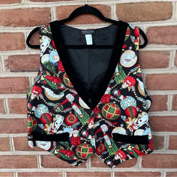 Vintage, Holiday, festive Christmas vest. Size Large - Picture 1 of 7